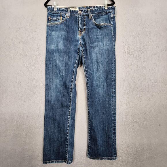 AG Adriano Goldschmied Jeans Mens 34x34 Blue Matchbox Slim Straight Actual 34X29 - Picture 1 of 16